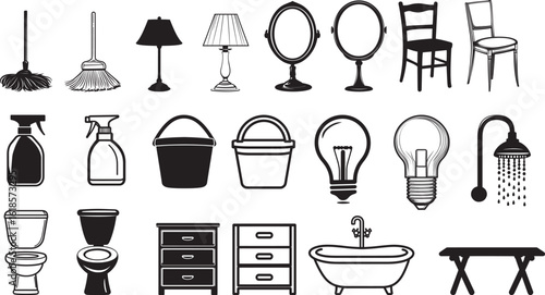 Black vector silhouette of a spray bottle icon with a clean, simple design.