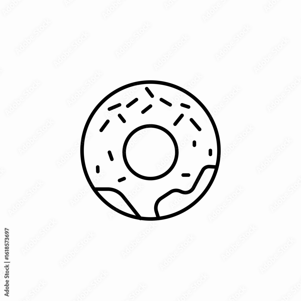 sweet glazed donut icon sign vector sweet glazed donut icon sign vector