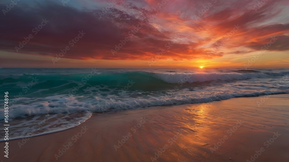 sunset over the sea sunset over the sea
