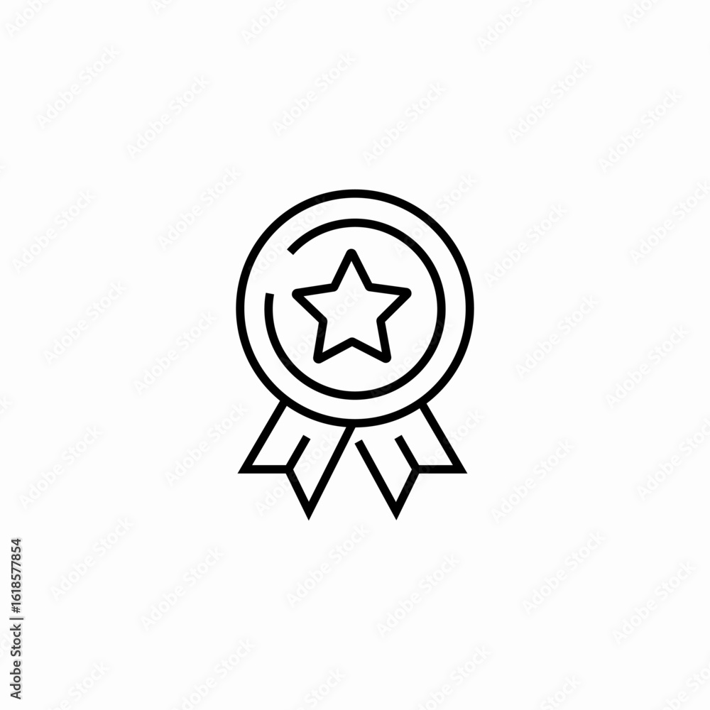 award ribbon star icon sign vector award ribbon star icon sign vector