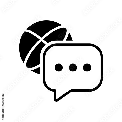 Global chat message icon collection. International dialogue symbol. Global communication language translation and multilingual online support,
earth, dialogue, network, discussion signs vector
