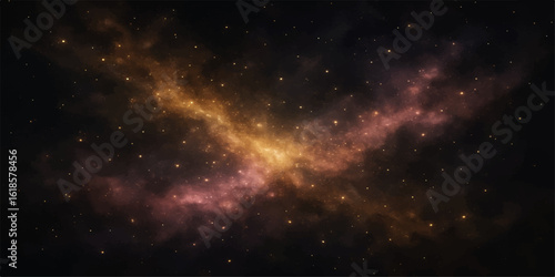 Deep space nebula with stars and galaxy night sky background