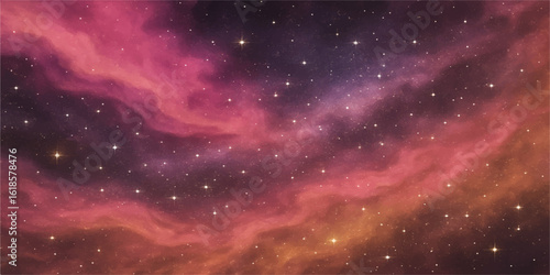 Galaxy space background with stars and cosmic night sky