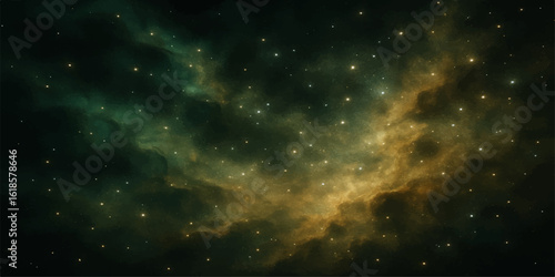Abstract starry galaxy background with deep space and nebula elements