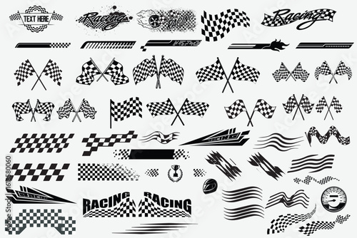 Racing Flag SVG, Start Flags, Race, Checkered Flag, Finish Flags, Checker,Topper, Monogram, DXF, Cut file, Cricut, Silhouette, Instant download.