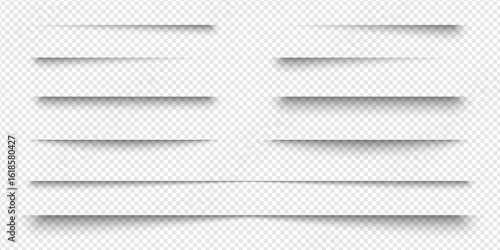 Soft rectangular paper shadow on floor. Realistic page edge and card border with blur. Minimal web or print design mockup. Clean layout for sticker or label templates.