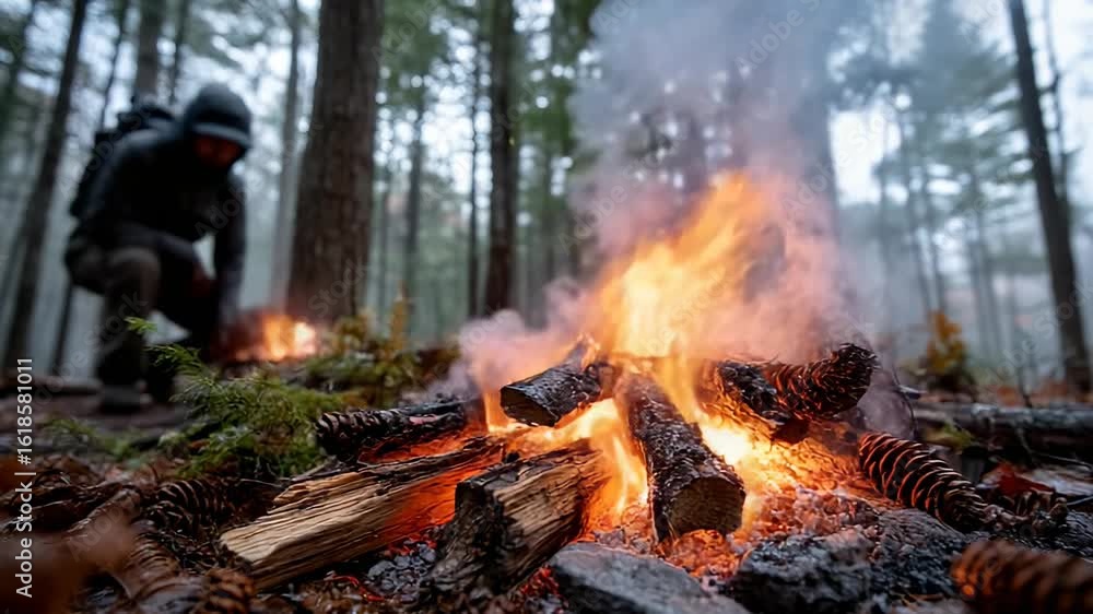 Campfire in the forest Campfire in the forest