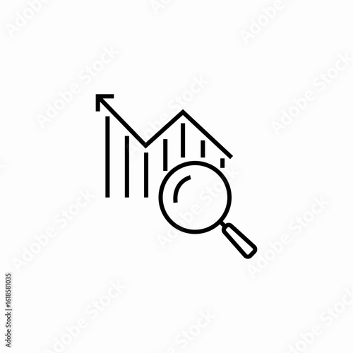 market research growth icon sign vector