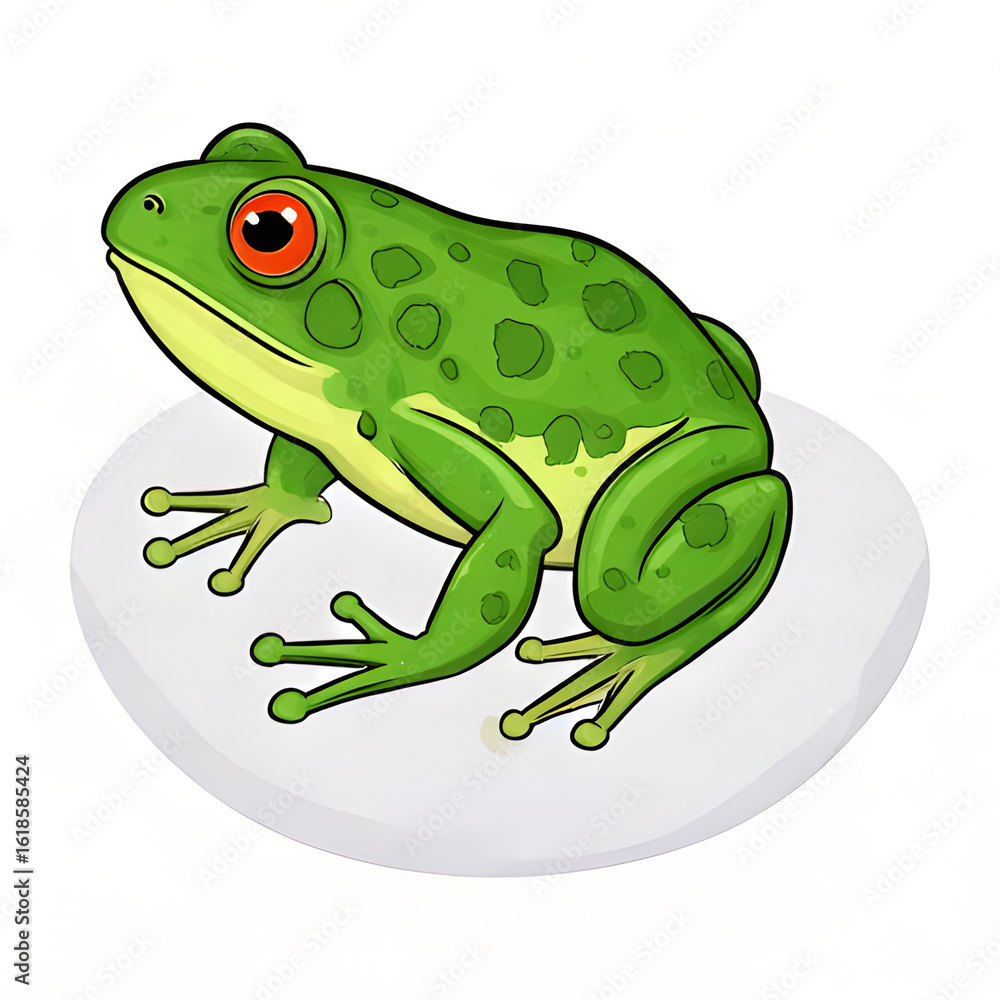 Obraz premium green Frog illustration design 