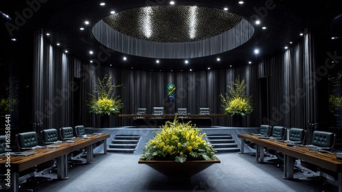 Brazilian Senate Chamber: Modern Architecture and Elegant Interior Design