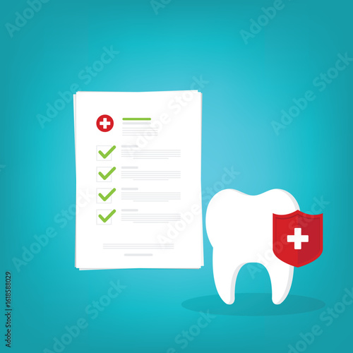 Dental insurance, insurance covering healthcare and medical cost, tooth protection or dental care concept	