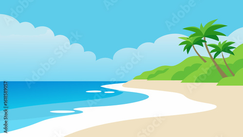 Explore the serene beauty of a secluded white sand beach with crystal clear turquoise water