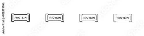 Protein bar icon. Thin line icon for website design and development, app development.