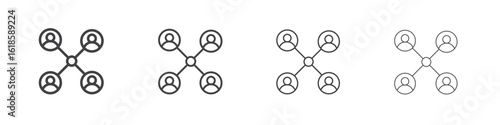 Stakeholders icon. Thin line icon for website design and development, app development.