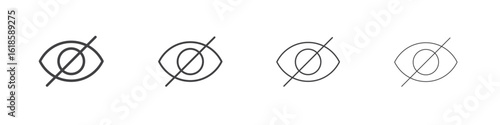Sensitive content icon. Thin line icon for website design and development, app development.