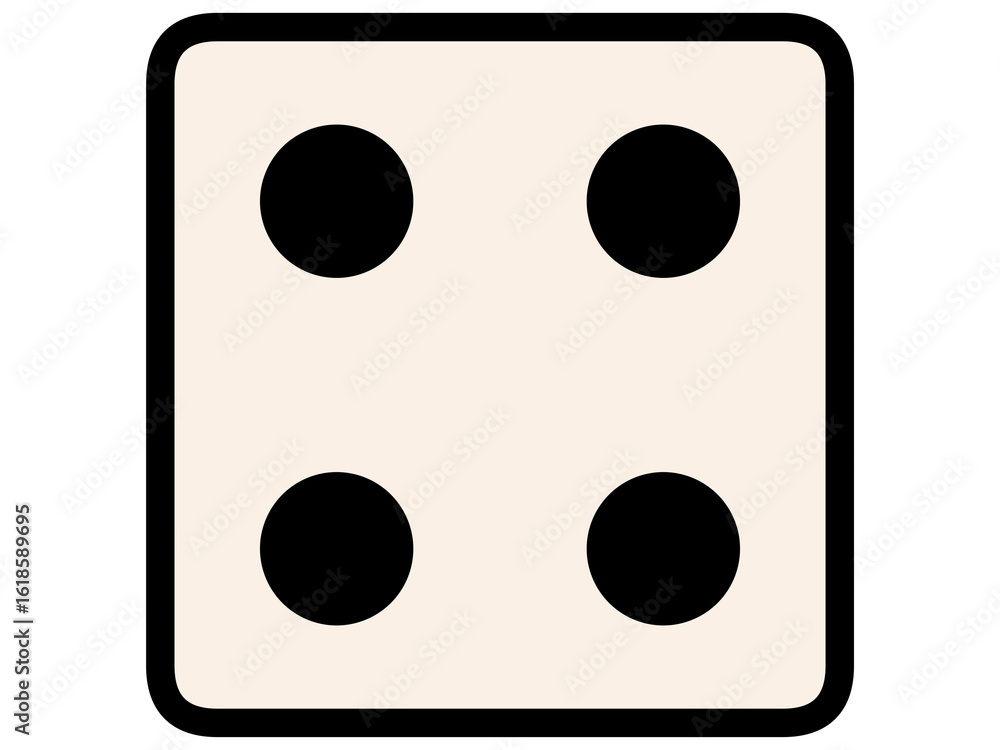 Fototapeta premium シンプル&シックな白いサイコロのイラスト素材