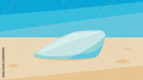 Observe the smooth worn surface of a sea worn piece of glass a beautiful natural artifact