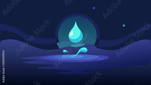 Witness the soft ethereal light of bioluminescence in the ocean creating a magical underwater scene
