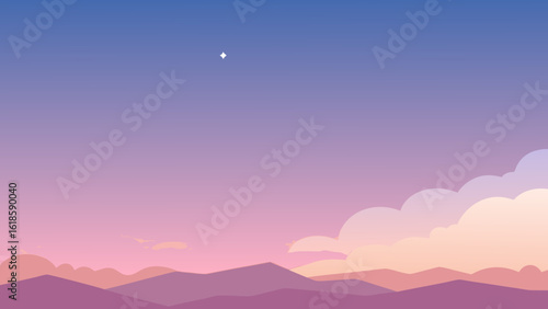 Explore the soft pastel colors of the sky after sunset creating a peaceful twilight atmosphere