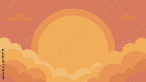 Experience the soft warm glow of a sunset filtering through delicate clouds creating a serene sky