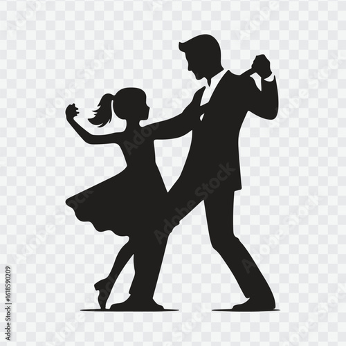 father holding dancing with daughter daddy daughter dance silhouette icon vector illustration design