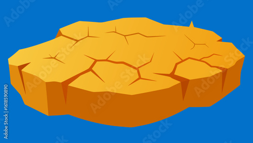 The Texture of a Large Cracked Piece of Desert Mud