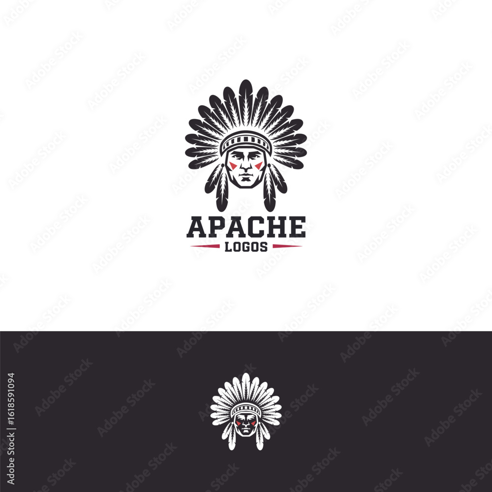Fototapeta premium Apache vector logo design template