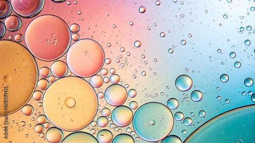 Wallpaper Mural Colorful Abstract Oil and Water Macro Background with Bubbles, Perfect for Science, Chemistry, Texture, and Modern Design Concepts Torontodigital.ca
