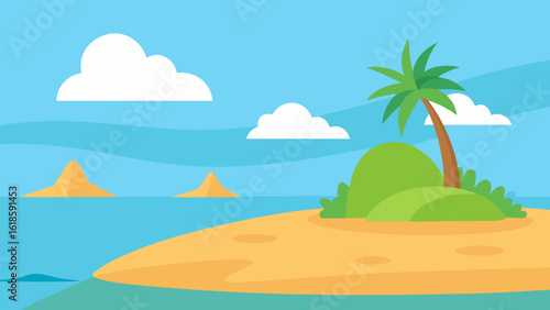 The Tranquil Scene of a Secluded Sandy Peninsula Landscape