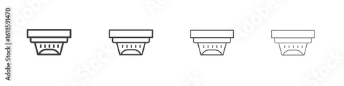 Smoke detector icon. Thin line icon for website design and development, app development.