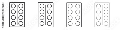 Pill blister pack icon