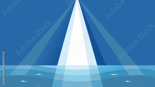 Luminous Rays of Light Piercing The Water Surface Underwater Scene