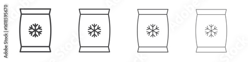 Frozen food bag icon