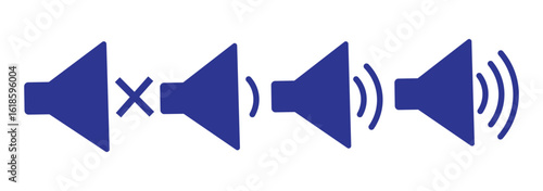 Speaker Set Icon. Sound Icon. volume icon vector illustration