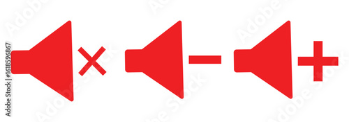 Speaker Set Icon. Sound Icon. volume icon vector illustration