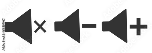 Speaker Set Icon. Sound Icon. volume icon vector illustration