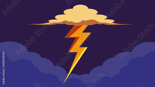 Experience the dramatic sky of a powerful lightning strike storm