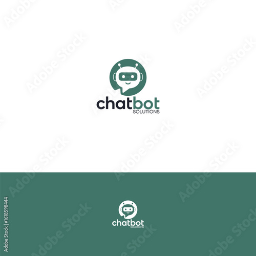 Chatbot vector logo design template