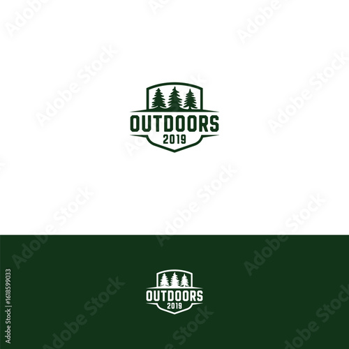 Outdoor vector logo design template