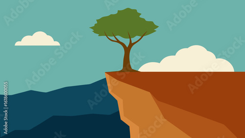 Embrace the Quiet Beauty of a Single Resilient Tree Growing Strong