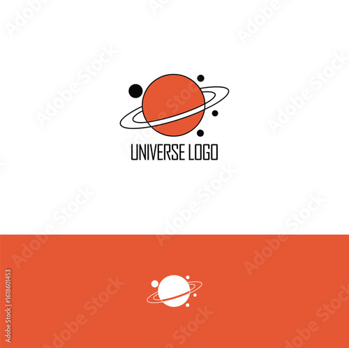 Universe vector logo design template