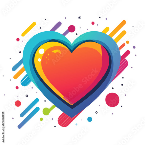 Colorful Graffiti Heart Ico...