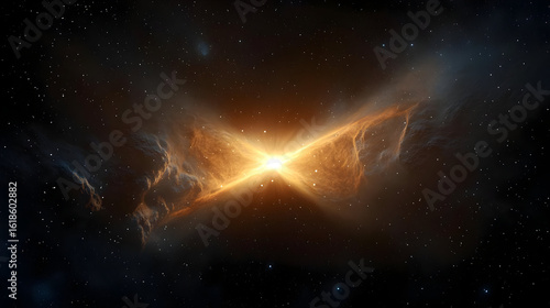 Vibrant Twin Nebula In Deep Space