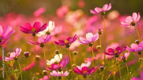 Vibrant cosmos field in soft focus