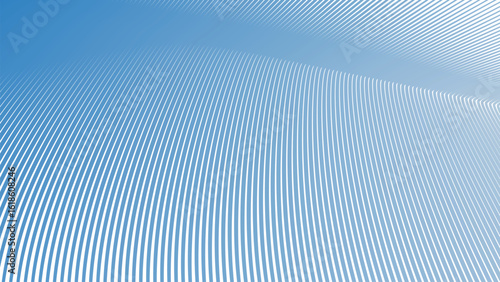 Blue Sky Stripes Wavy Line Abstract Background for Modern Web Design, Digital Art, and UI Presentation