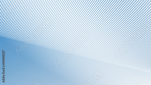 Blue Sky Stripes Wavy Line Abstract Background for Modern Web Design, Digital Art, and UI Presentation