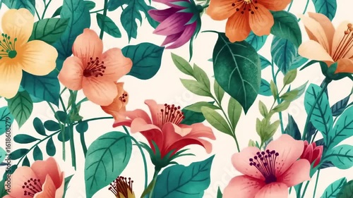 Vibrant floral pattern