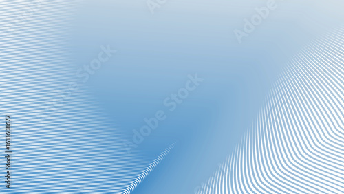 Blue Sky Stripes Wavy Line Abstract Background for Modern Web Design, Digital Art, and UI Presentation