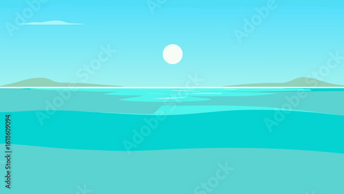 Enchanting light filtering through clear turquoise water creating magic