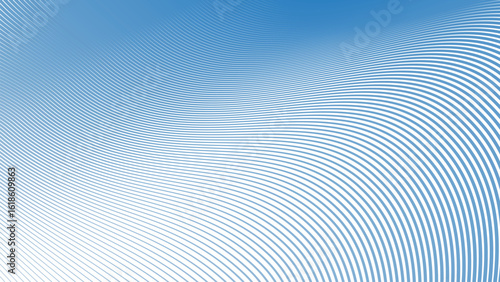 Blue Sky Stripes Wavy Line Abstract Background for Modern Web Design, Digital Art, and UI Presentation